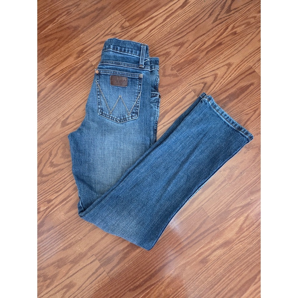 Wrangler Retro Boys Jeans Size 14 Regular Slim Boot Blue Denim 112336145